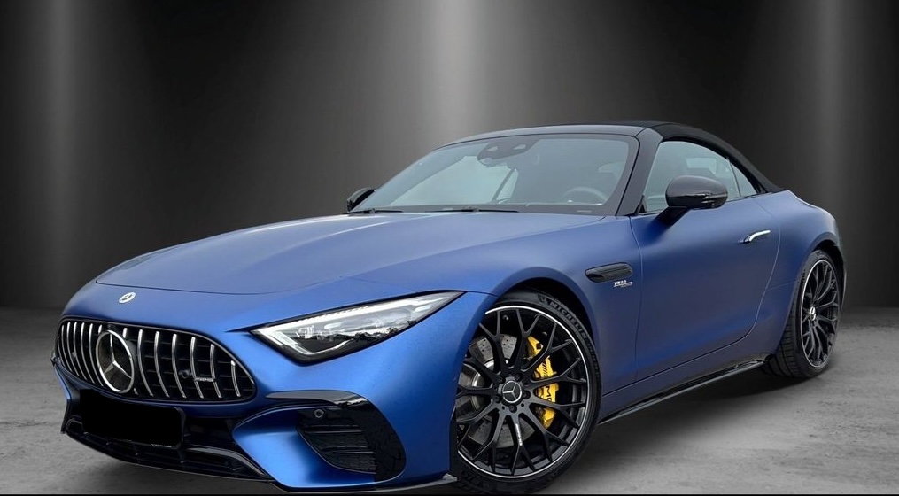 MERCEDES SL 43 AMG ROADSTER | SKLADEM | NĚMECKÉ PŘEDVÁDĚCÍ AUTO | MODRÁ MATNÁ | ČERNÁ KŮŽE | MAXIMÁLNÍ VÝBAVA | 2.0 TURBO BENZÍN 380 KONÍ | VIP SLEVA | NÁKUP ONLINE | AUTOiBUY.com